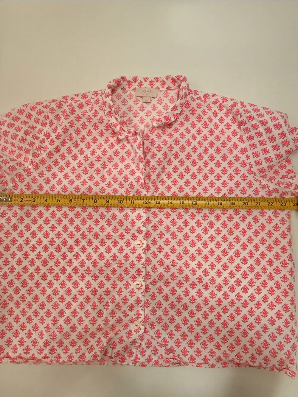 GAP Love 100% cotton Pink & White Floral Matching Pajama Set Sz Large